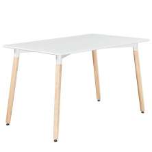 Mesa De Jantar Retangular Eiffel Charles Eames F03 120x80 cm Branco - Lyam Decor