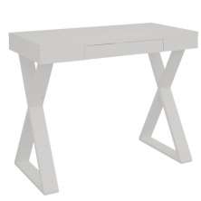 Mesa Para Escritório Escrivaninha Cavalete 01 Gaveta Veneza A02 Web Branco - Lyam Decor