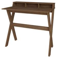 Mesa Para Escritório Escrivaninha Home Office Itália A02 Nogal - Lyam Decor