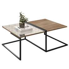 Mesa de Centro Decorativa Espelhada Industrial D01 Design Demolição - Lyam Decor