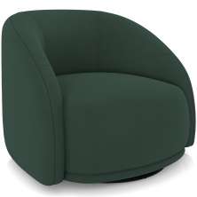Poltrona Decorativa Giratória Angelina M03 Veludo Verde Musgo - Lyam Decor