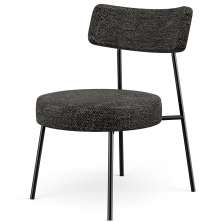 Poltrona Decorativa Para Sala De Estar Base Fixa Londres L02 Linho Chumbo - Lyam Decor