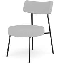Poltrona Decorativa Para Sala De Estar Base Fixa Londres L02 Linho Cinza - Lyam
