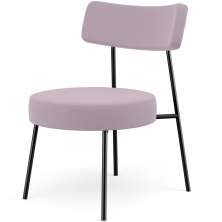 Poltrona Decorativa Para Sala De Estar Base Fixa Londres L02 Suede Rosê - Lyam