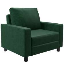 Poltrona Decorativa Para Sala De Estar E Recepção Malta L02 Facto Verde Musgo - Lyam Decor