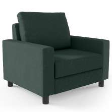 Poltrona Decorativa Para Sala De Estar E Recepção Malta L02 Linho Verde Musgo - Lyam Decor