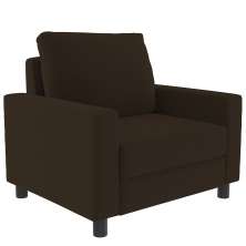 Poltrona Decorativa Para Sala De Estar E Recepção Malta L02 Suede Marrom - Lyam Decor
