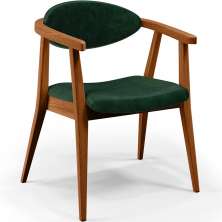 Poltrona Decorativa Para Sala de Estar Cecília L02 Facto Verde Musgo - Lyam Decor