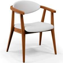 Poltrona Decorativa Para Sala de Estar Jantar Cecília L02 Facto Branco - Lyam Decor