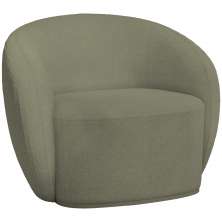 Poltrona Decorativa Para Sala de Estar Living Gliese K01 Bouclê Verde - Lyam Decor