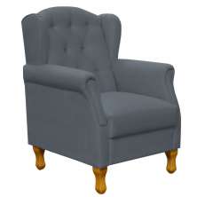 Poltrona Decorativa Para Sala de Estar Yara P02 Suede Cinza - Lyam Decor
