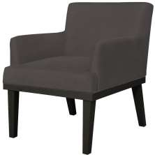Poltrona Decorativa Para Sala de Estar e Recepção Beatriz W01 Suede Marrom - Lyam Decor
