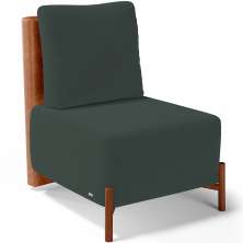 Poltrona Decorativa Sala de Estar Living Hungria L02 Couríssimo Camel Suede Verde Musgo - Lyam