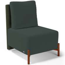 Poltrona Decorativa Sala de Estar Living Hungria L02 Couríssimo Verde Suede Verde Musgo - Lyam