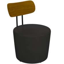 Poltrona Para Sala De Estar Decorativa Base Fixa Luara M03 Couríssimo Preto - Lyam Decor