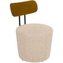 Poltrona Para Sala De Estar Decorativa Base Fixa Luara M03 Linho Cru - Lyam Decor