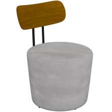Poltrona Para Sala De Estar Decorativa Base Fixa Luara M03 Veludo Cinza - Lyam Decor