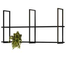 Prateleira Decorativa Industrial Multiuso 135cm Design D01 Preto - Lyam Decor