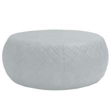 Puff Banqueta Decorativa Para Sala de Estar Golf D02 Tressê 1,05 Corano Branco C-12 - Lyam Decor