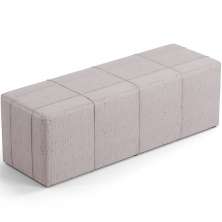 Puff Decorativo Living Sala de Estar 140 cm Roma W01 Linho Bege - Lyam