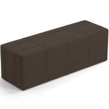 Puff Decorativo Living Sala de Estar 140 cm Roma W01 Suede Marrom - Lyam
