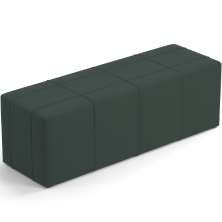 Puff Decorativo Living Sala de Estar 140 cm Roma W01 Suede Verde Musgo - Lyam
