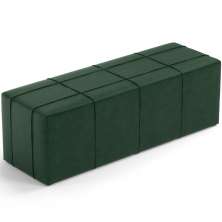 Puff Decorativo Living Sala de Estar 160 cm Roma W01 Couríssimo Verde - Lyam