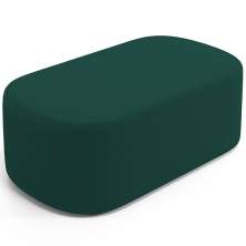 Puff Decorativo Orgânico Para Living Quarto 100cm Doha W01 Bouclê Verde - Lyam Decor