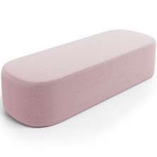 Puff Decorativo Orgânico Para Living Quarto 195cm Doha W01 Bouclê Rose - Lyam Decor