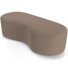 Puff Decorativo Orgânico para Living Quarto 140cm Orbit W01 Bouclê Bege - Lyam Decor