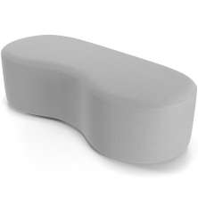 Puff Decorativo Orgânico para Living Quarto 140cm Orbit W01 Bouclê Cinza - Lyam Decor