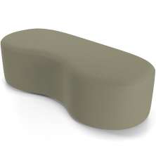 Puff Decorativo Orgânico para Living Quarto 140cm Orbit W01 Bouclê Oliva - Lyam Decor