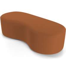 Puff Decorativo Orgânico para Living Quarto 140cm Orbit W01 Bouclê Terracota - Lyam Decor