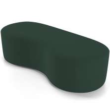 Puff Decorativo Orgânico para Living Quarto 140cm Orbit W01 Suede Verde Musgo - Lyam Decor