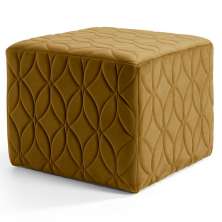 Puff Decorativo Para Sala de Estar Quadra Tressê D02 Veludo C-260 - Lyam Decor