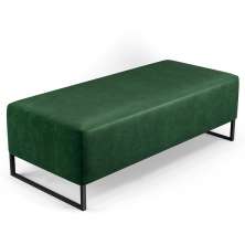 Puff Decorativo Sala de Estar Bali W01 Base Ferro 120x50 cm Facto Verde Musgo - Lyam Decor