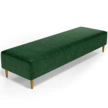 Puff Decorativo Sala de Estar Bali W01 Pés Palito 190x60cm Couríssimo Verde Musgo - Lyam Decor