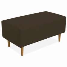 Puff Decorativo Sala de Estar Cléo W01 Pés Palito 90 cm Suede Marrom - Lyam Decor