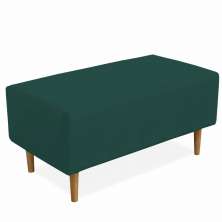 Puff Decorativo Sala de Estar Cléo W01 Pés Palito 90 cm Suede Verde Musgo - Lyam Decor