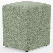 Puff Quadrado Decorativo Sala De Estar L02 Bouclê Oliva - Lyam Decor