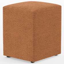 Puff Quadrado Decorativo Sala De Estar L02 Bouclê Terracota - Lyam Decor