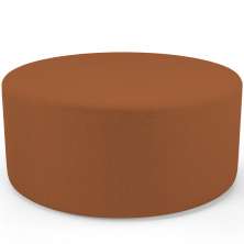Puff Redondo Orgânico para Living 90cm Lola W01 Bouclê Terracota - Lyam Decor