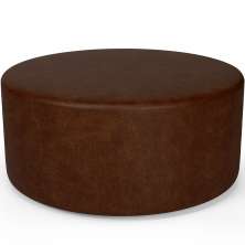 Puff Redondo Orgânico para Living 90cm Lola W01 Couríssimo Marrom - Lyam Decor