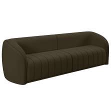 Sofá 04 Lugares Para Sala De Estar 292 cm Lazio M03 Veludo Marrom - Lyam Decor