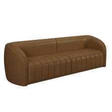 Sofá 05 Lugares Para Sala De Estar 332 cm Lazio M03 Couríssimo Whisky - Lyam Decor