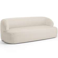 Sofá 2 Lugares Curvo Orgânico Para Sala Living 150cm Barolo L06 Linho Mescla - Lyam Decor
