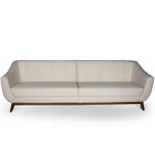 Sofá 4 Lugares Para Sala de Estar Atenas 300 cm D02 Linho Bege C-443 - Lyam Decor
