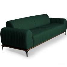 Sofá 4 Lugares Para Sala de Estar Molino 280 cm D02 Linho Verde Musgo C-117 - Lyam Decor