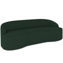 Sofá 5 Lugares Curvo Sala de Estar Living Lótus D02 Linho Verde Musgo 300 cm C-117 - Lyam
