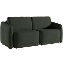 Sofá Cama para Sala de Estar 2 Lugares 196cm Montserrat K01 Veludo Verde - Lyam Decor